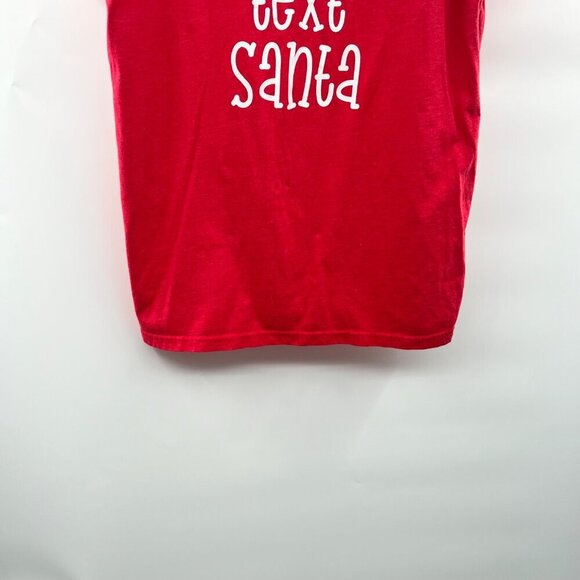 Next Level Apparel Women's Santa T-Shirt Red/White Size Medium - Picture 5 of 9